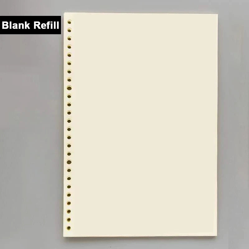 A5/B5/A4 Binder Notebooks Loose Leaf Replaceable Inner Refill with Divider Metal Ring Journal for Student Office School Supplies