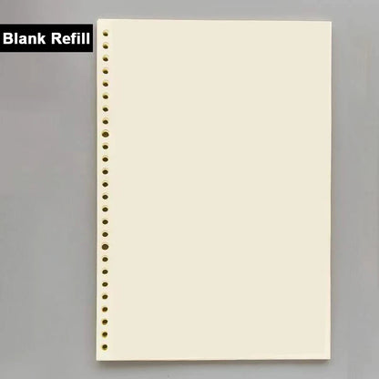 A5/B5/A4 Binder Notebooks Loose Leaf Replaceable Inner Refill with Divider Metal Ring Journal for Student Office School Supplies