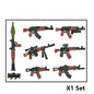 WW2 German Weapon Building Block 98K Two-color Gun US M1911 Soviet RPG Military Soldier Figure Accessories Rifle Pistol Toy C349
