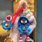 Wholesale Spider-Man Keychain Spiderman Action Figure Anime Spider Man Keyring Backpack Pendant Bag Car Key Ring Kid Model Toy