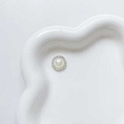 Vintage Flower Pearl Clogs Charms Designer Shiny Diamond Shoe Charms for Sandals Luxury Rhinestones Shoe Accessories In Bulk