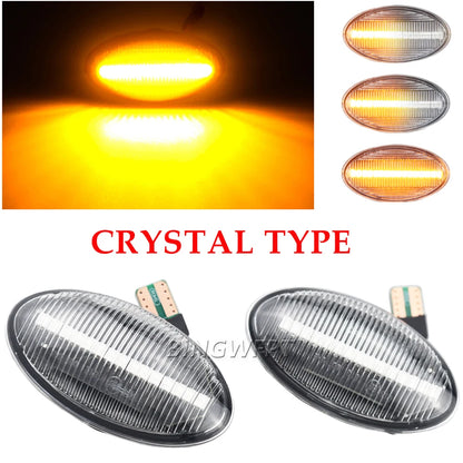 2pcs super bright For MINI Cooper R50 R52 LED Dynamic Side Marker Light Side Repeater Blinker Lamp