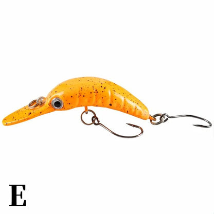 5.2cm/2.6g Micro Rice Worm Slow-sinking Plastic Fake Bait Artificial Hard Bait Bionic Lure Trout Pike Bass Fishing Accessories