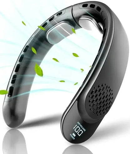 Xiaomi 2024 Wearable Air Conditioner USB Rechargeable Portable 3 Speed Display Hanging Neck Fan Mute Outdoor Summer Cooler