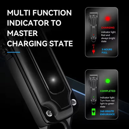 Kemei KM-1071 Electric Hair Clipper UBS Rechargeable Cordless Beard Trimmer Men Powerful Electric Hair Clipper Trimming Tool