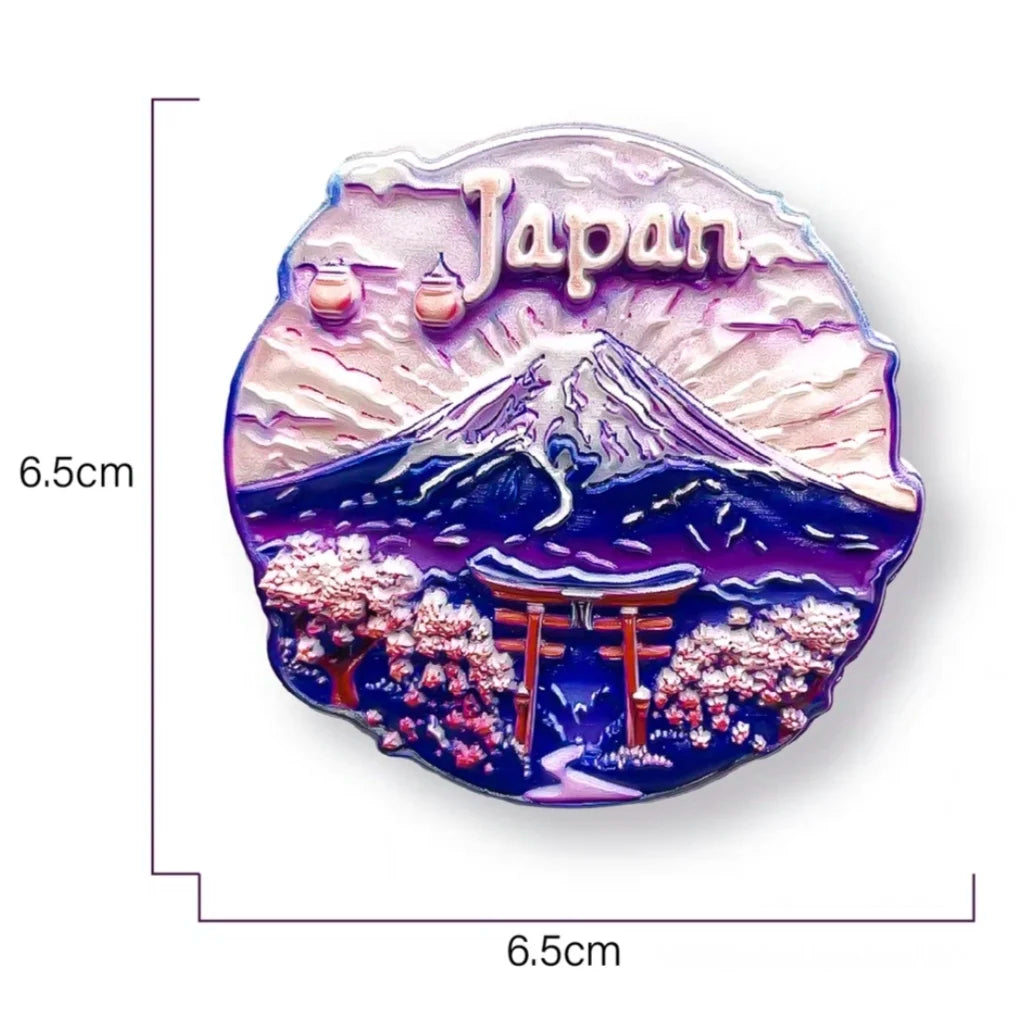 Asia Japan Resin 3D Fridge Magnets Tourism Souvenir Refrigerator Sticker Handicraft Gift Decoration
