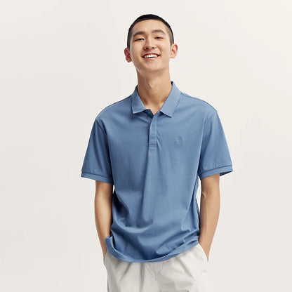 Semir Polo Shirt Men 2024 Summer New Simple Commute Style Soft Cotton Top With Half-Zip