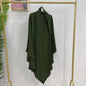 Long Khimar Overhead Hijab Scarf One Piece Amira Prayer Garment Kaftan Eid Ramadan Turkey Dubai Islamic Burqa Headdress Clothing