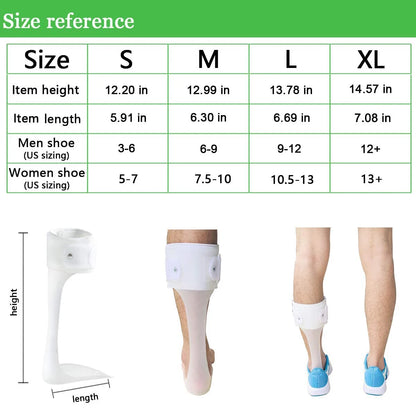 AFO Drop Foot Brace for Walking - Ankle Foot Orthosis Support - Foot Drop Orthotic Brace - Drop Foot Splint - for Men and Women