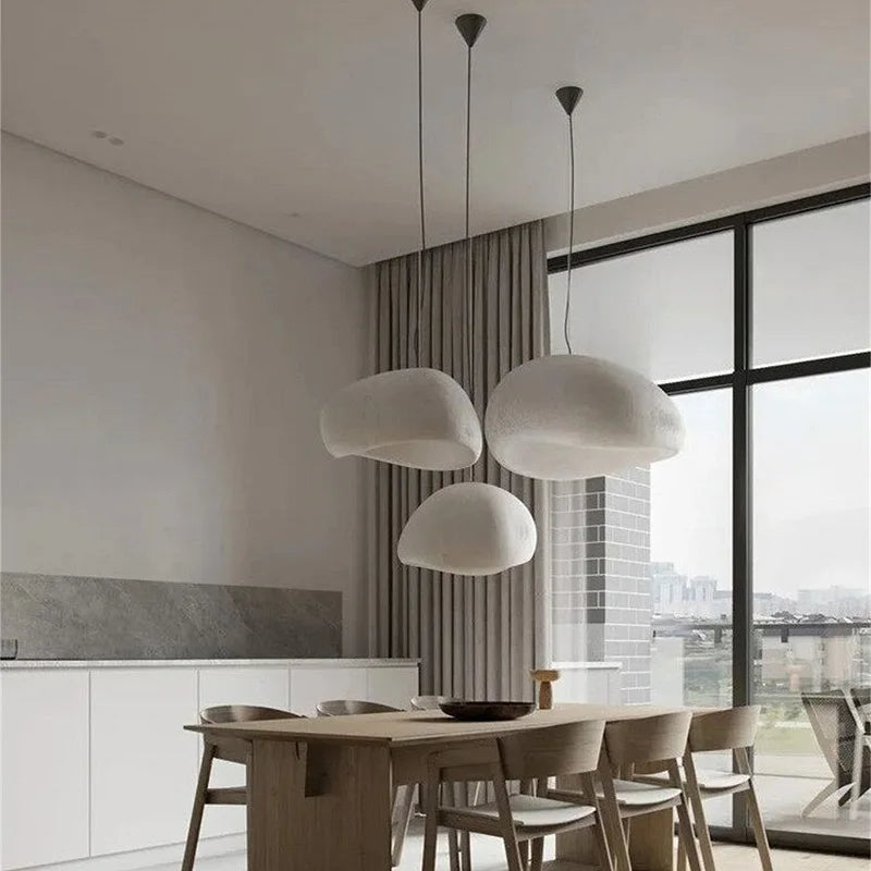 Nordic Wabi Sabi Pendant Lamps Dining Room Lighting Modern Living Room Bedroom LED Ceiling Chandelier Loft Lustre Hanghing Lamps