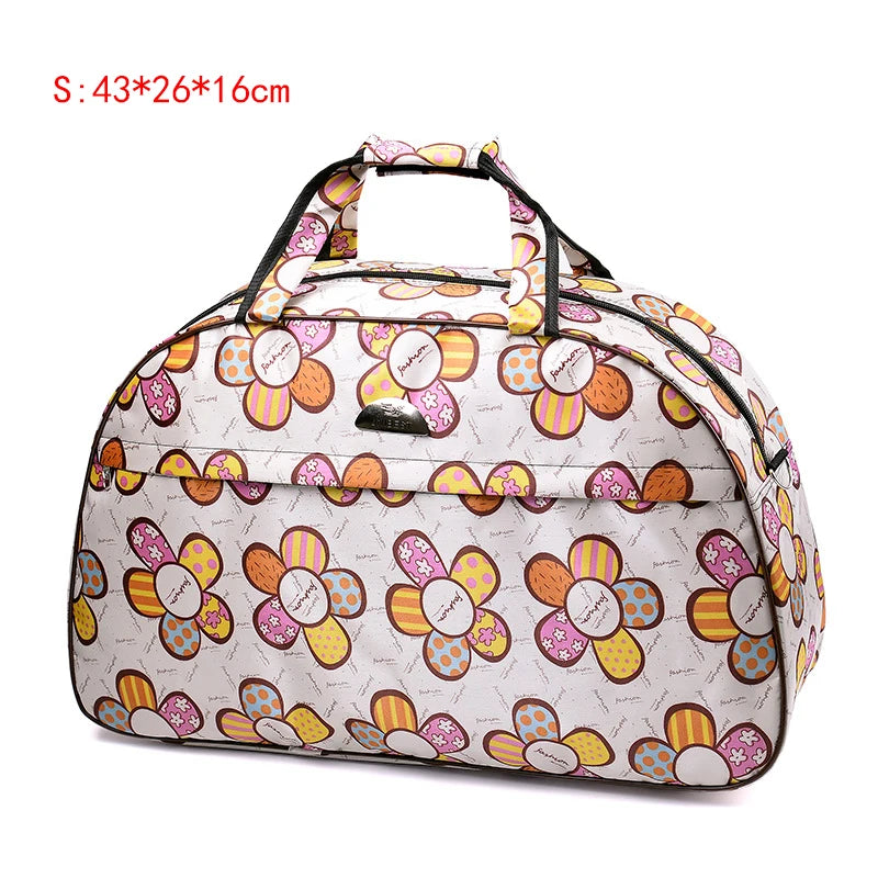 Large Capacity Handbag Travel Bag for Women Fashion Cartoon Luggage Bag Men Weekend Travel Bag Waterproof Shoulder Travel Duffle