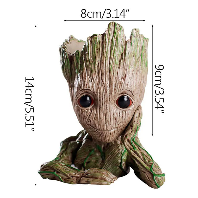 Groot Flowerpot Home Decoration Vases Multifunction Groot Flower Pot Ornaments Arrangement Action Character Figurine Pen Holder