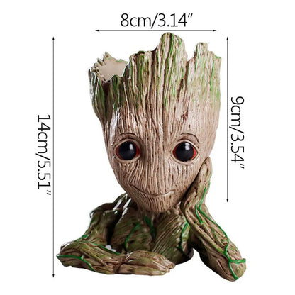 Groot Flowerpot Home Decoration Vases Multifunction Groot Flower Pot Ornaments Arrangement Action Character Figurine Pen Holder