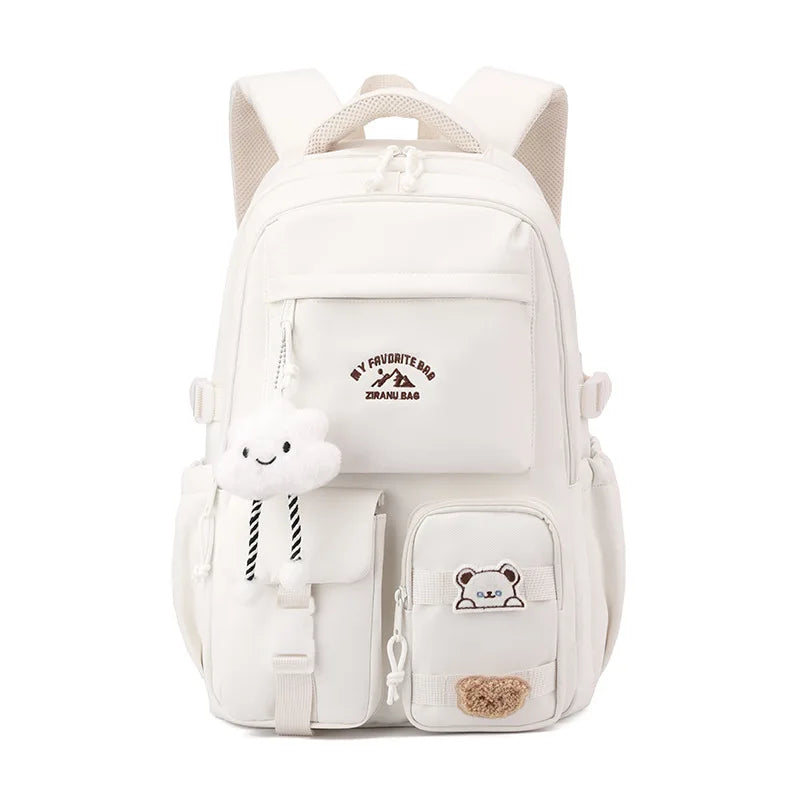 Korean Style Daily Backpack For Women Packsack Waterproof nylon Fabric Travel Backpacks Girls School Bag Teenagers Casual Bags