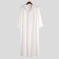 INCERUN Islamic Jubba Thobe Long Sleeve Robe Shirts Hoodies Saudi Arab Kaftan Long Jubba Thobe Hombre Muslim Men Abaya Clothing