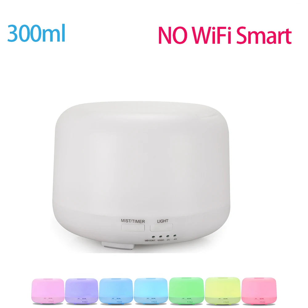 Tuya Smart WiFi Humidifier with Colorgul LED Light Aroma Diffuser Timer Wireless Control Work with Alexa Google Home Compatible