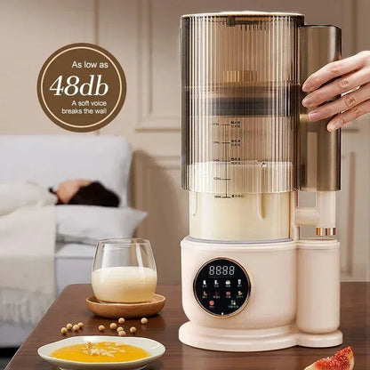 110V US Electric Soy Milk Machine1500ML Mixer Automatic Intelligent Food Blender Fruit Juicer Wall Breaking Rice Paste Maker
