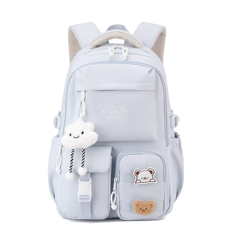 Korean Style Daily Backpack For Women Packsack Waterproof nylon Fabric Travel Backpacks Girls School Bag Teenagers Casual Bags