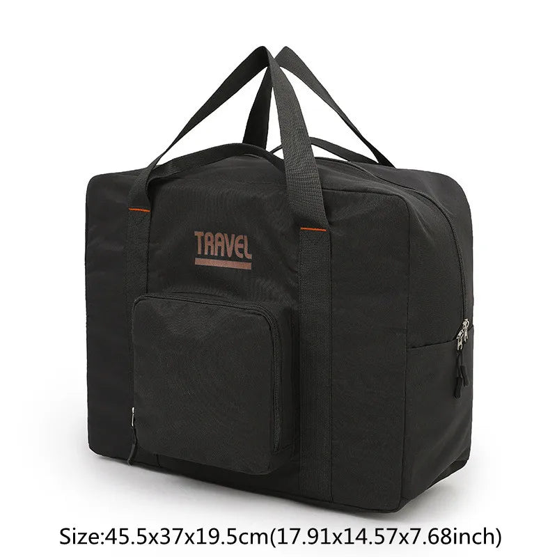Fashion Folding Travel Bag Unisex Oxford Travel Weekend Overnight Bags Large Capacity Hand Luggage Tote Duffel Accessor Supplies