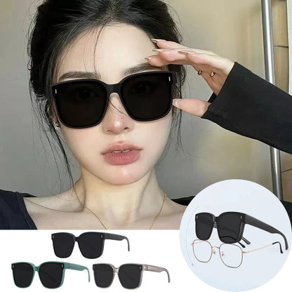 New Fashion Polarized Sunglasses Cover Over Myopia Prescription Glasses Portable Men Women Vintage Fishing Driving Eyewear