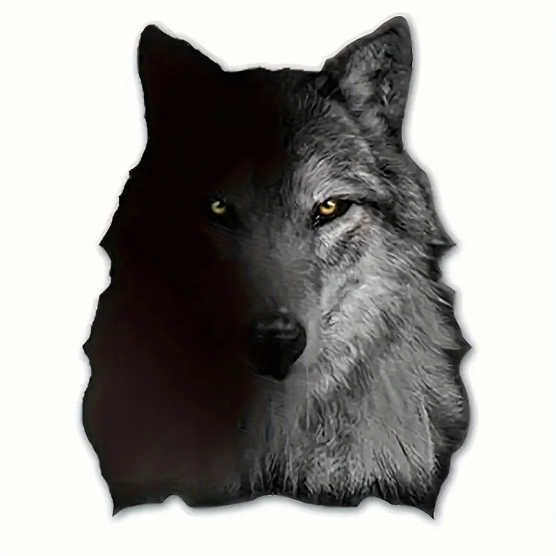3D Wolf Pattern Car Stickers Waterproof for DIY Auto Window Cool Sunscreen Vinyl Decals Animal Vehicle Decoration