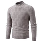 2025 High Quality Men's New Autumn and Winter Casual Warm Color Block Sweater Knit Tops Man Clothes