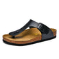Summer Men Women Clogs Cork Slippers Slide Sandals Microfiber Leather Casual Slip On Sandal Beach Shoes Big Size 48 49
