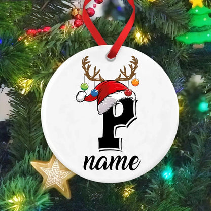 Personalized Christmas Ornament Custom Name Photo Prop Pendant Xmas Party Photography Accessories Ornament Xmas Keepsake Gift
