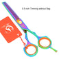 Meisha 5.5 inch Rainbow Hair Cutting Thinning Scissors Set Japanese Steel Hairdressing Shears Barber Salon Haircut Tools A0026A