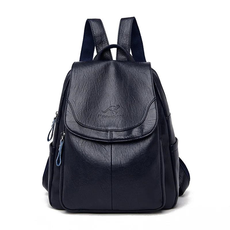 Luxury Women Genuine Leather Backpack Fashion Designer Female Soft Cow Leather School Bag Large Capacity Travel Bags Mochila Sac