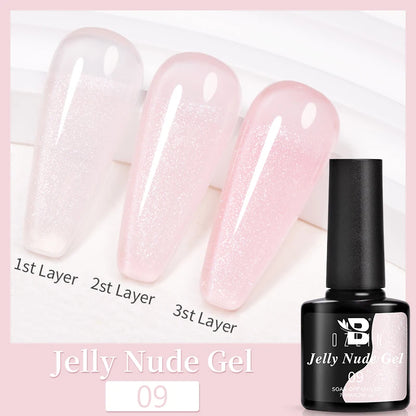 BOZLIN 5ML Color Solid Nail Gel Colorful Painting Nail Art Varnish Semi Permanent Solid Polish UV Nail Gel Top Coat Manicure