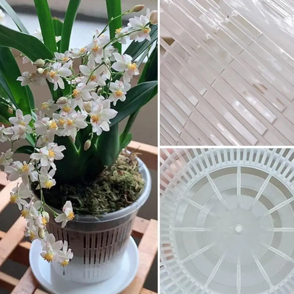 Net Basin Root-control Flowerpot Transparent Ground Basin Green Plant Orchid Breathable Growth Container Drainage Hole Flowerpot