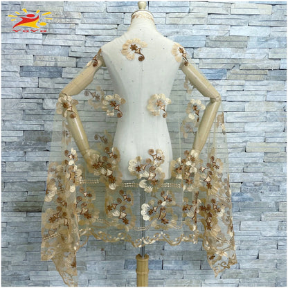 2022 African Islamic  Women's Headscarf Muslim Scarf Fashion Pashmina Soft Tulle Embroidered Hijab Shawl Soft Wrap 200*100CM