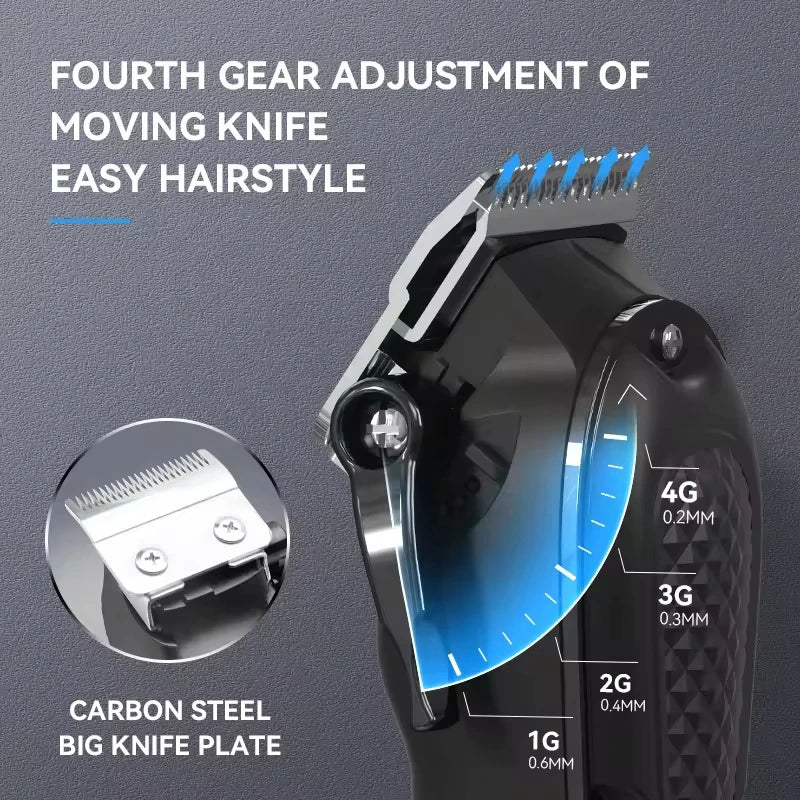 Kemei KM-1071 Electric Hair Clipper UBS Rechargeable Cordless Beard Trimmer Men Powerful Electric Hair Clipper Trimming Tool