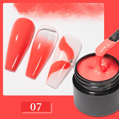 BOZLIN 5ML Color Solid Nail Gel Colorful Painting Nail Art Varnish Semi Permanent Solid Polish UV Nail Gel Top Coat Manicure
