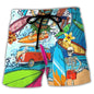 Retro Tiki Pattern 3D Printed Surfing Board Shorts For Men Kids Street Hip Hop Swim Trunks Fashion Hawaii Vacation Beach Shorts