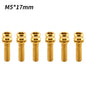 MUQZI 6PCS Titanium Bolts M5x15 M5x17 Bicycle Handlebar Stem Screw With Washer