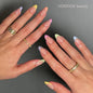 24pcs Black 3D Bow Almond Fake Nails Tips Pearl Love Sequin Design False Nails Art Removable Waterproof Artificial Press on Nail