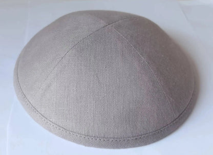 Custom Linen Kippot Black Dome Kippahs Embroidery Name Wedding Kippot, Jewish Yarmulkes Brit Mila with Metal Hair Clip100pcs/lot