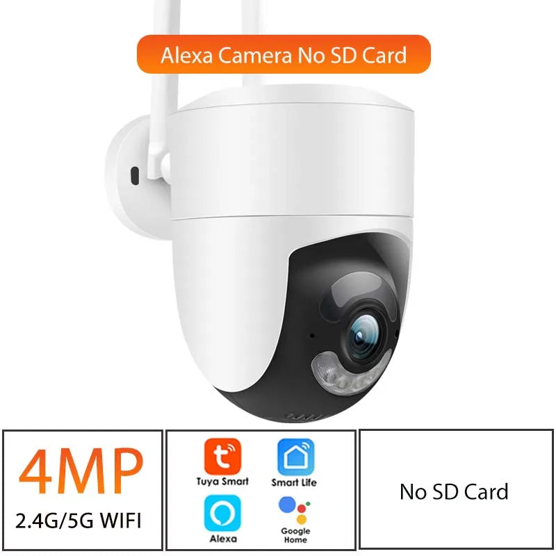 Tuya 5G WiFI IP Camera 2K 4MP Alexa Google Home NVR Outdoor Security Protection CCTV Monitor Motion Detection Video Surveillance