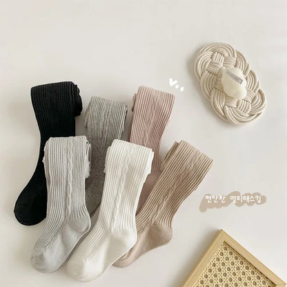 Baby Girl Tights Leggings Kids Pants Solid Cotton Child Pantyhose Casual Stockings Girls Toddler Dance Spring Clothes 0-8Yrs