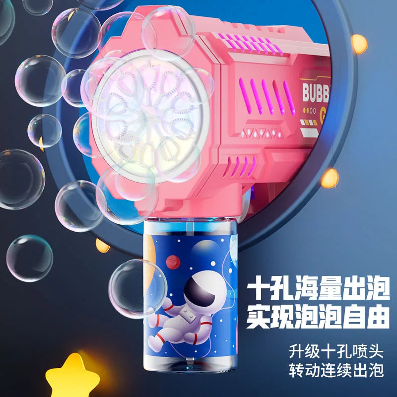 New Fully automatic children's bubble machine luminous toy gift bubble gun bubble stick without battery without bubble water