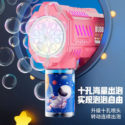 New Fully automatic children's bubble machine luminous toy gift bubble gun bubble stick without battery without bubble water