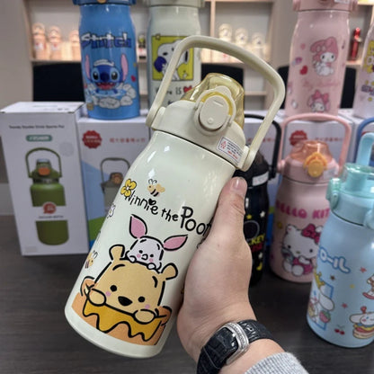 Sanrio Kuromi Water Cup Student Children's Cute Plastic Cup with Lid Straw Cup Straight Drinking Cup Festival Water Cup
