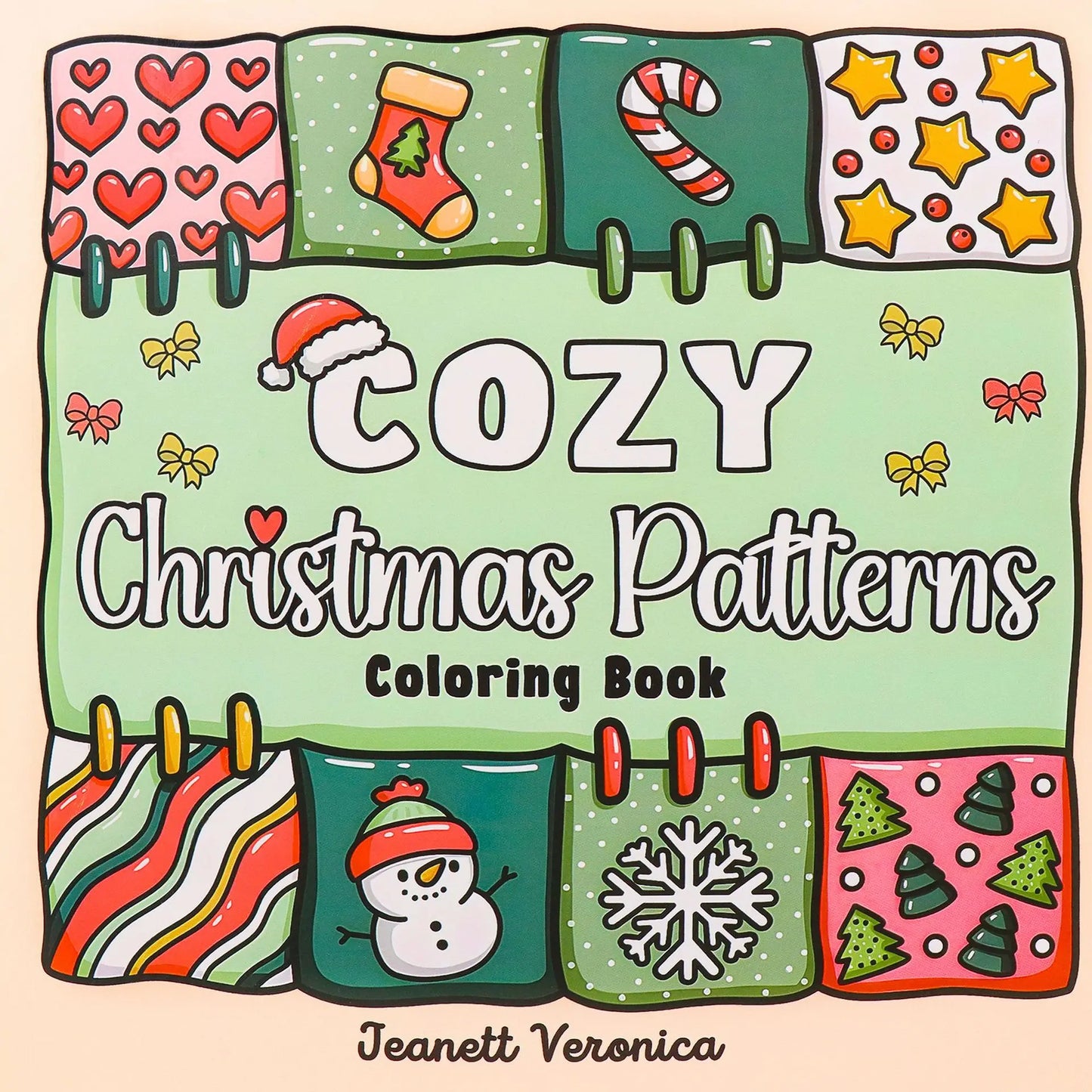 Cartoon Coloring Book For Adults And Teens Featuring Adorable Creatures for Christmas Gifts To Relax In A Cozy Hygge Moment