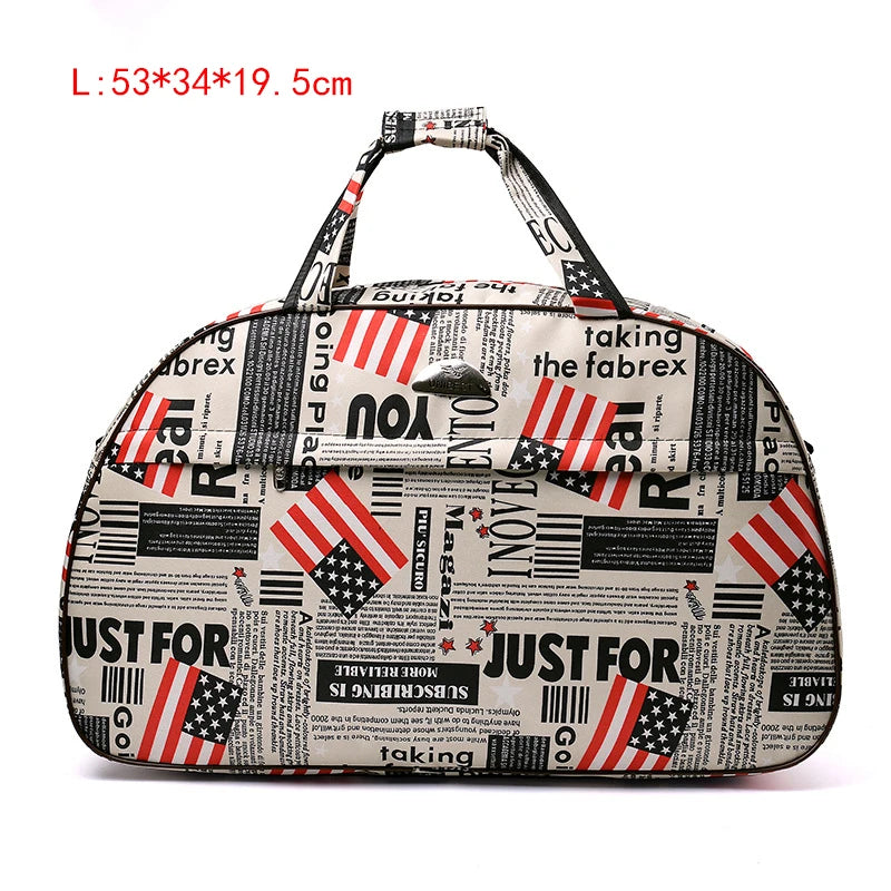 Large Capacity Handbag Travel Bag for Women Fashion Cartoon Luggage Bag Men Weekend Travel Bag Waterproof Shoulder Travel Duffle
