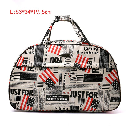 Large Capacity Handbag Travel Bag for Women Fashion Cartoon Luggage Bag Men Weekend Travel Bag Waterproof Shoulder Travel Duffle