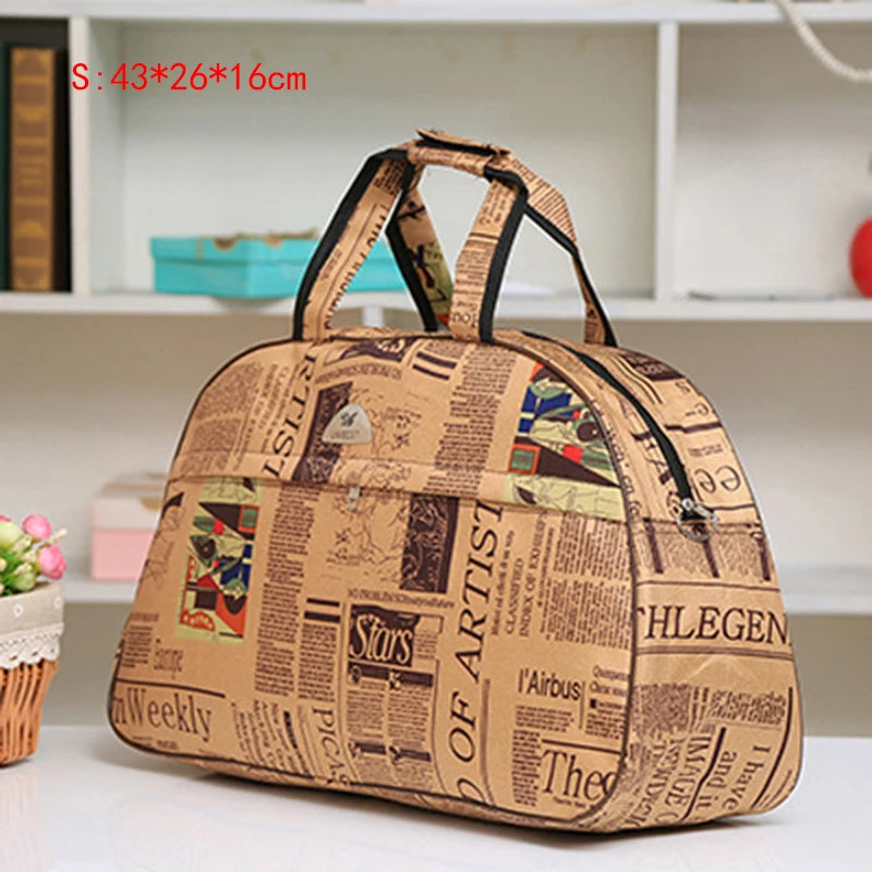 Large Capacity Handbag Travel Bag for Women Fashion Cartoon Luggage Bag Men Weekend Travel Bag Waterproof Shoulder Travel Duffle