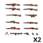 WW2 German Weapon Building Block 98K Two-color Gun US M1911 Soviet RPG Military Soldier Figure Accessories Rifle Pistol Toy C349