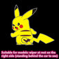 Pokemon Cute Pikachu Reflective Wiper Decorative Stickers Car Rear Window Wagging Tail Modification Decals Children's Toys